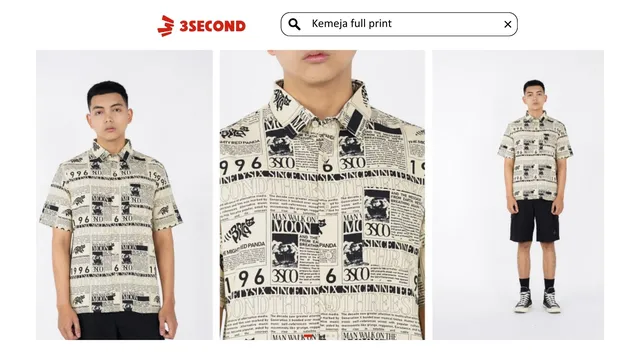 kemeja full print